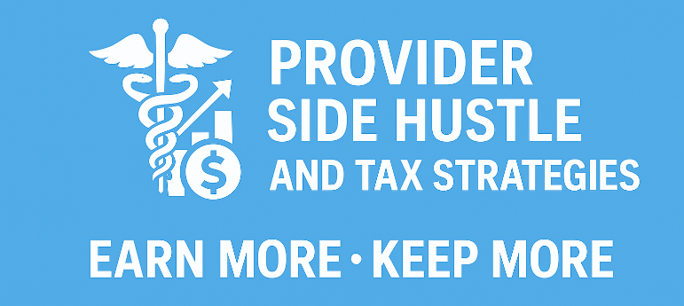 PROVIDER SIDE HUSTLE AND TAX STRATEGIES